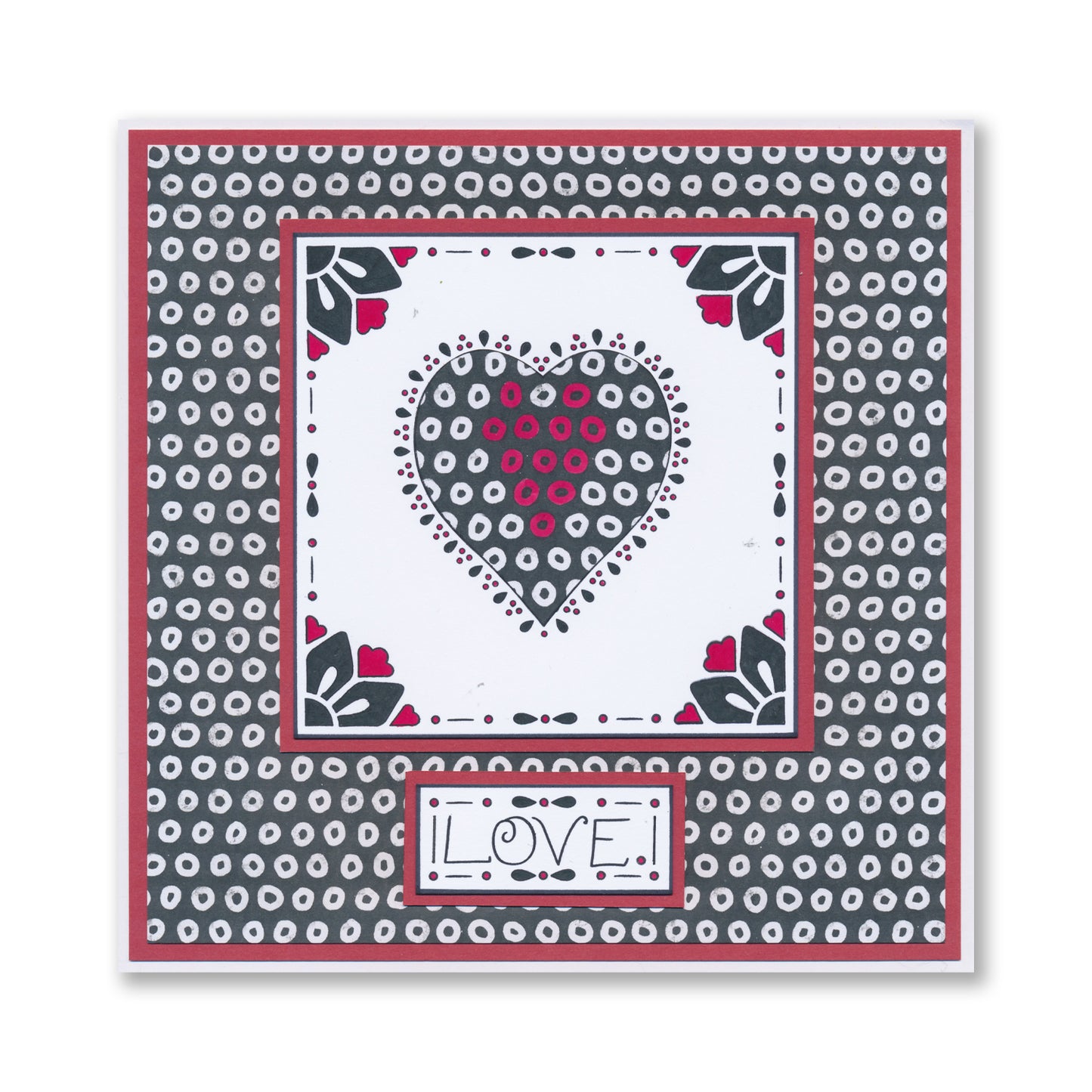 Barbara's Loving Heart A5 Stamp & Mask Set