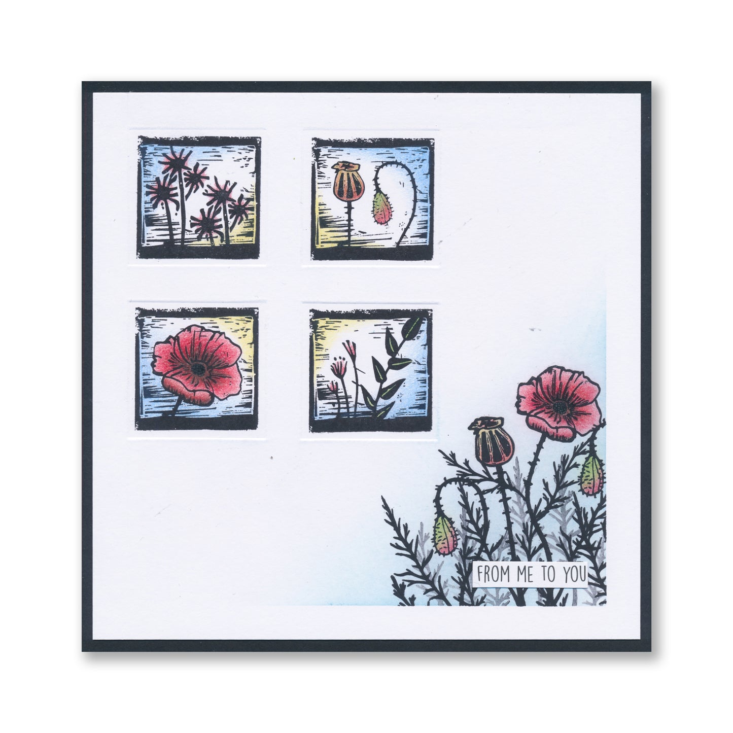 Linocut Mini Sampler A4 Stamp Set