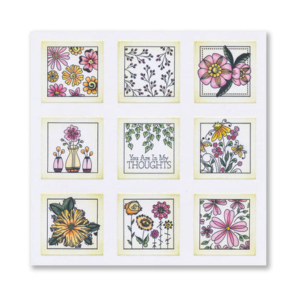 KISS by Clarity - Tina's Flowers Sampler A4 Stamp Set