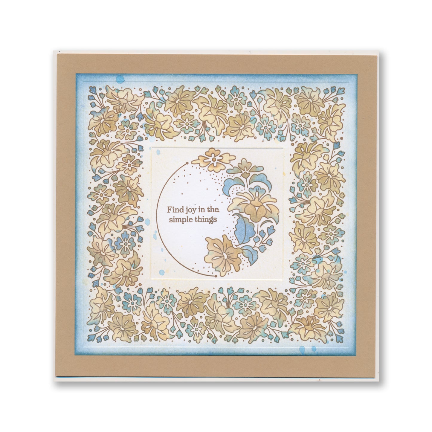 Barbara's Happiness - Floral Crescent - Two Way Overlay A6 Stamp Set