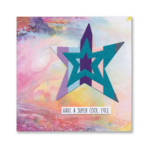 Felt by Clarity - Funky Star Mixed Set - 6" x 6" Adhesive Backed Felt x6