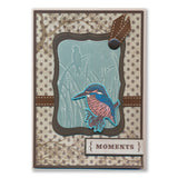 Kingfisher & Branch A5 Square Stamp & Mask Set
