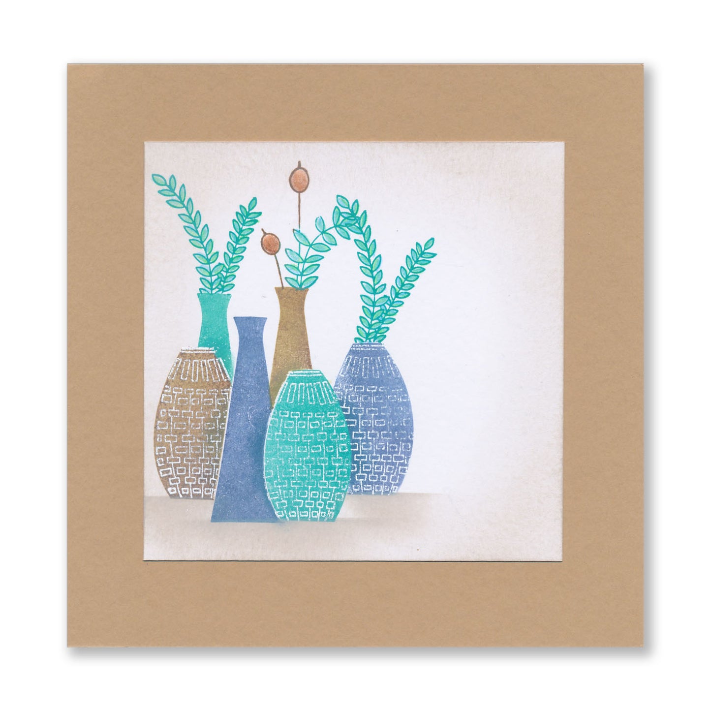 Barbara's SHAC Vases & Foliage A5 Square Stamp & Mask Set