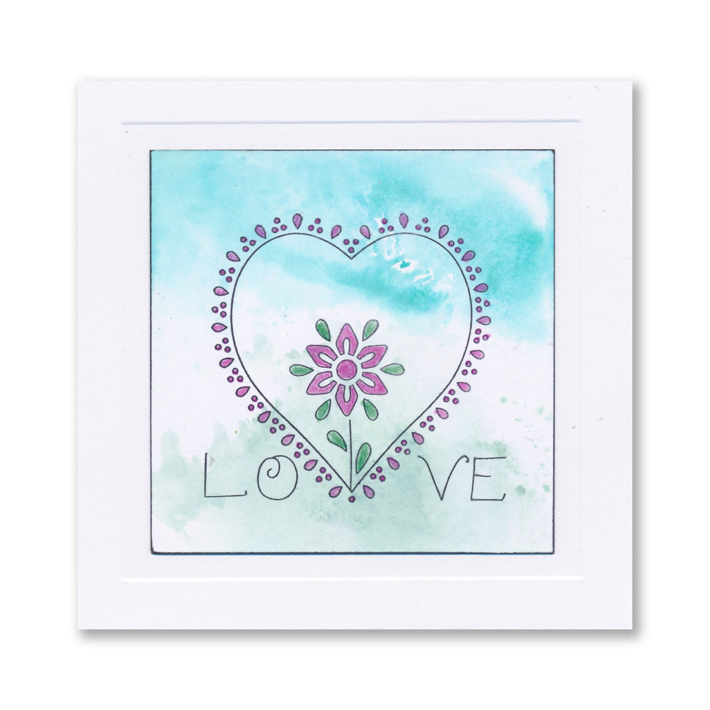 Barbara's Loving Heart A5 Stamp & Mask Set