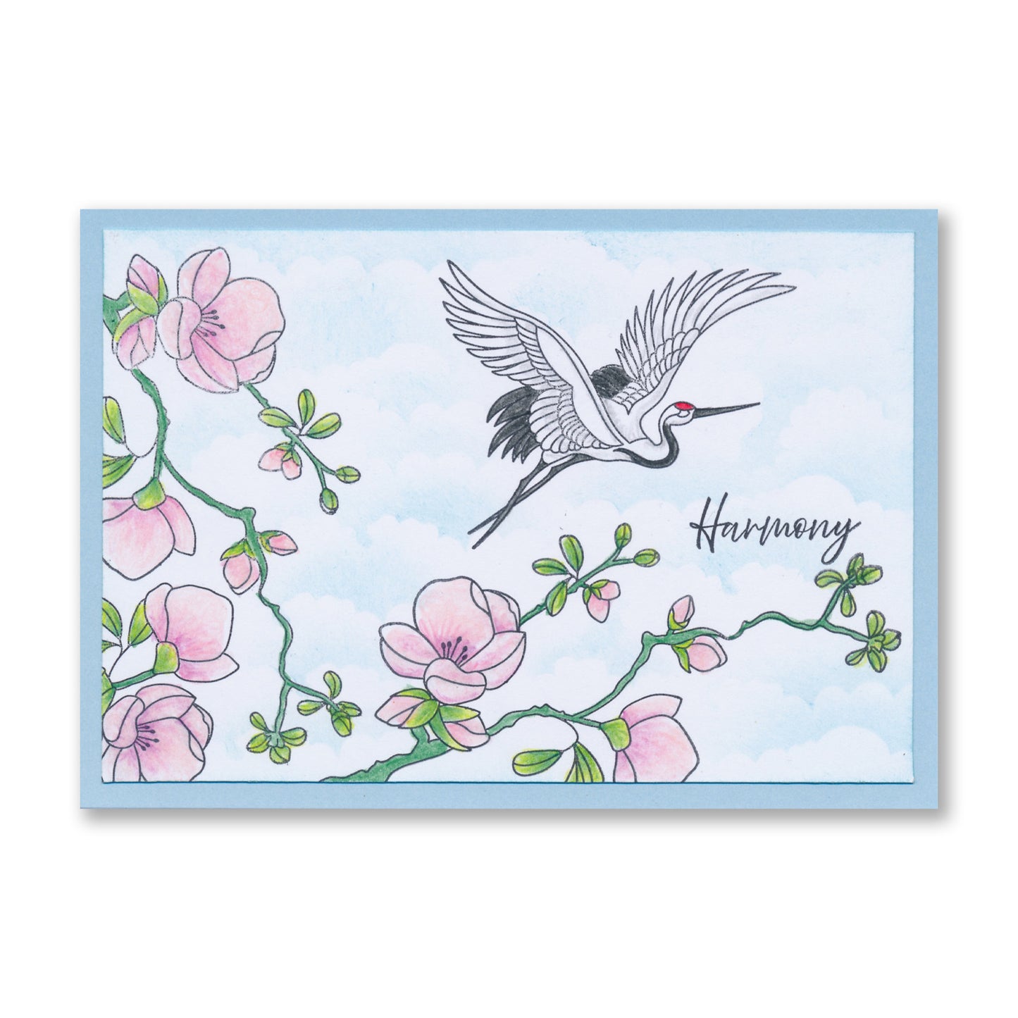 Japanese Cranes - Outlines A5 Stamp & Mask Set