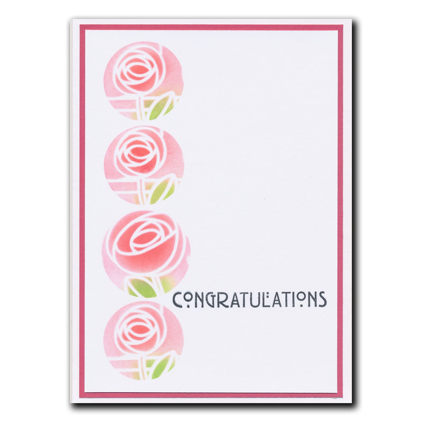 Art Nouveau Bed of Roses & Poppy Fields A5 Stencil Duo