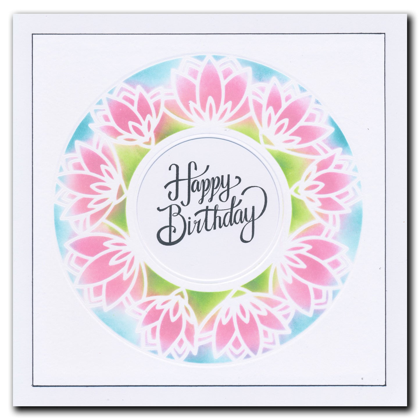 Barbara's SHAC Circular Decorative Frames - Beauty, Love & Peace 7" x 7" Stencil Collection