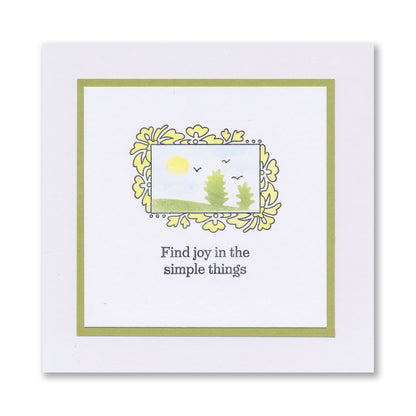 Barbara's Joy - Floral Panel - Two Way Overlay A5 Square Stamp Set
