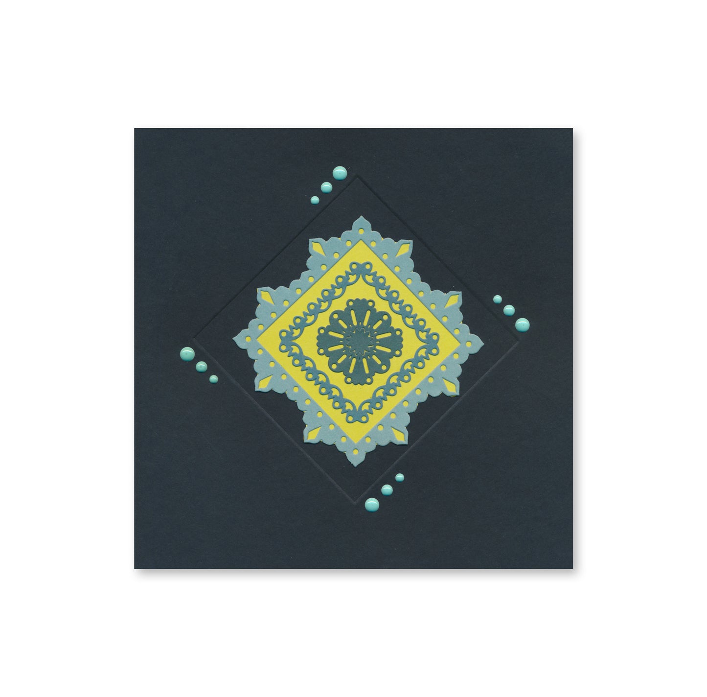 Mini Mandala Squares Set 4 Clarity Fresh Cut Die