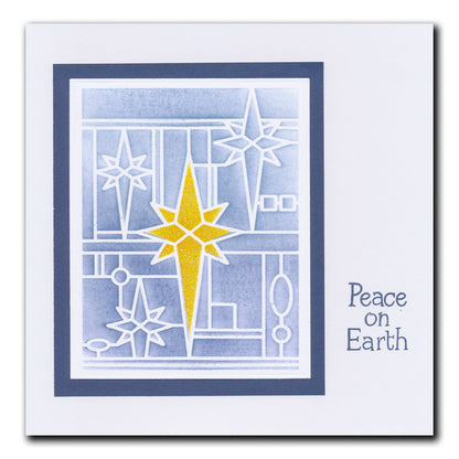 Art Nouveau Christmas Stars A5 Stencil