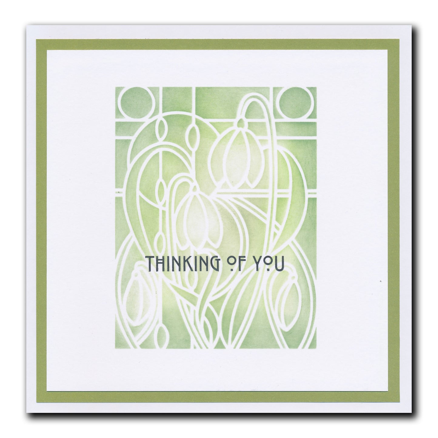 Art Nouveau Snowdrops & Tulips A5 Stencil Duo