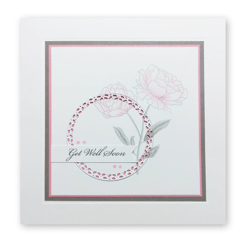 Linda's Peony A6 Stamp & Mask Set