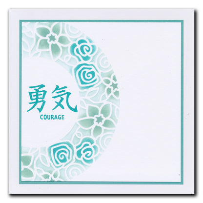 Barbara's SHAC Circular Decorative Frames - Roses, Snowdrops & Leaves 7" x 7" Stencil Trio