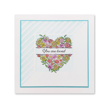 Jazz's Just Because - Floral Panels A5 Square Stamp Set