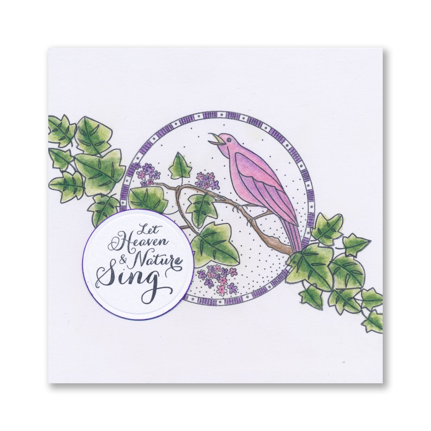 Barbara's Songbird - Two Way Overlay A5 Square Stamp & Mask Set