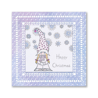 Barbara's Güd Gnomes A5 & A6 Square Stamp & Mask Duo