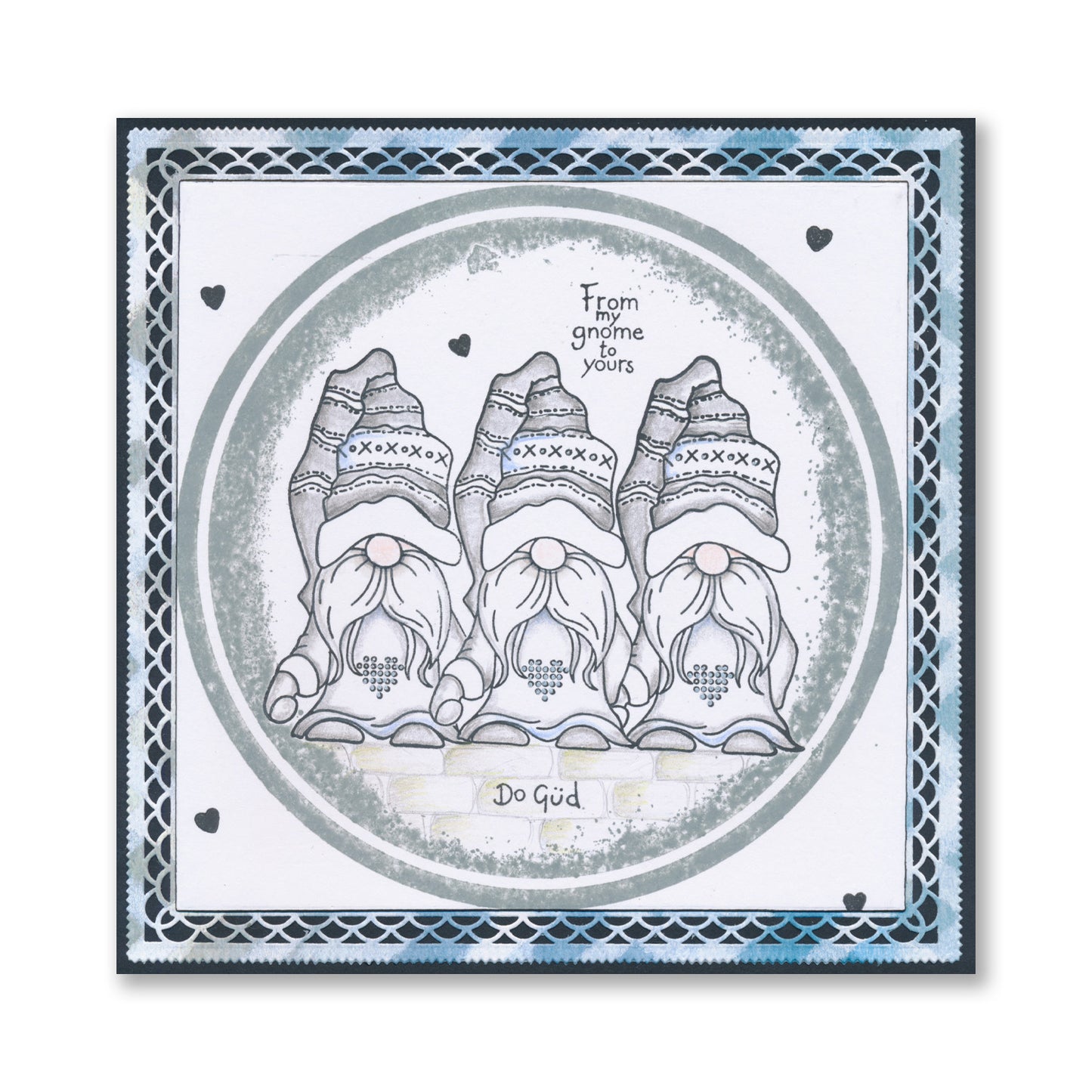 Barbara's Güd Gnomes A5 & A6 Square Stamp & Mask Duo