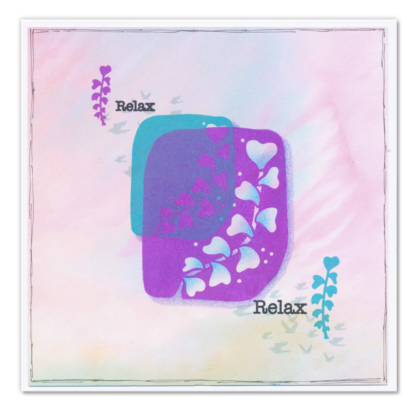 Barbara's Woodland Art Blocks A6 Square Stamp & Embedders Collection