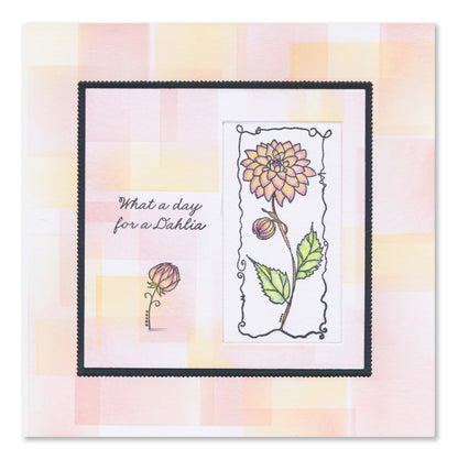 Barbara's SHAC Dahlia Floral Panels Stamp, Mask & Stencil Trio