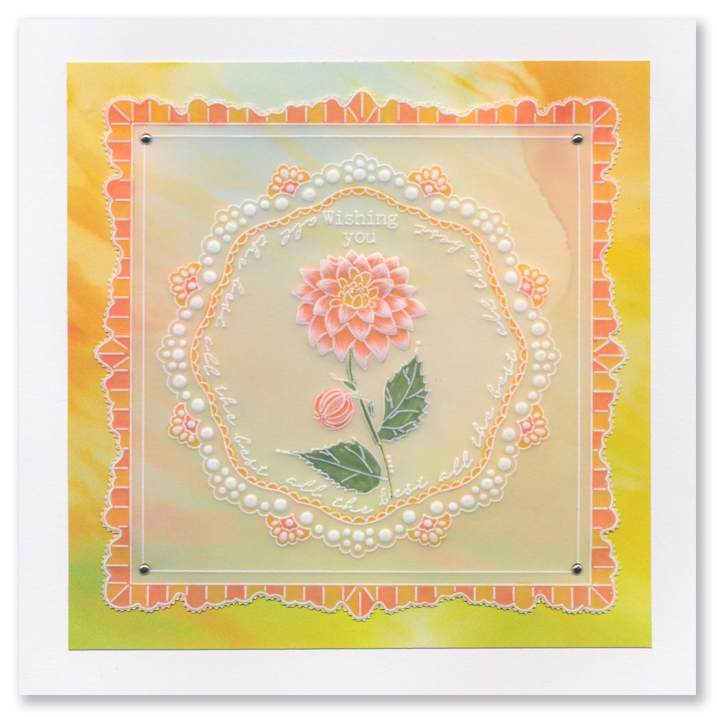 Barbara's SHAC Dahlia Floral Panels A5 Square Groovi Plate
