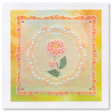 Barbara's SHAC Dahlia & Rose Floral Panels A5 Square Groovi Plate Duo