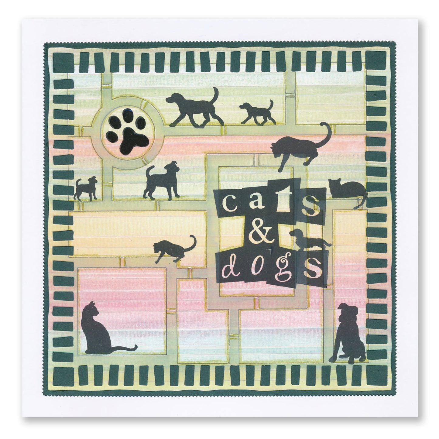 Block Print Alphabet A4 Stamp Set