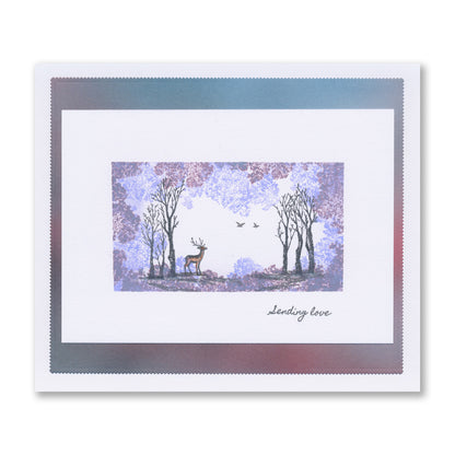 Barbara's Dotted Tree Canopy Scene A4 Square Stamp Set