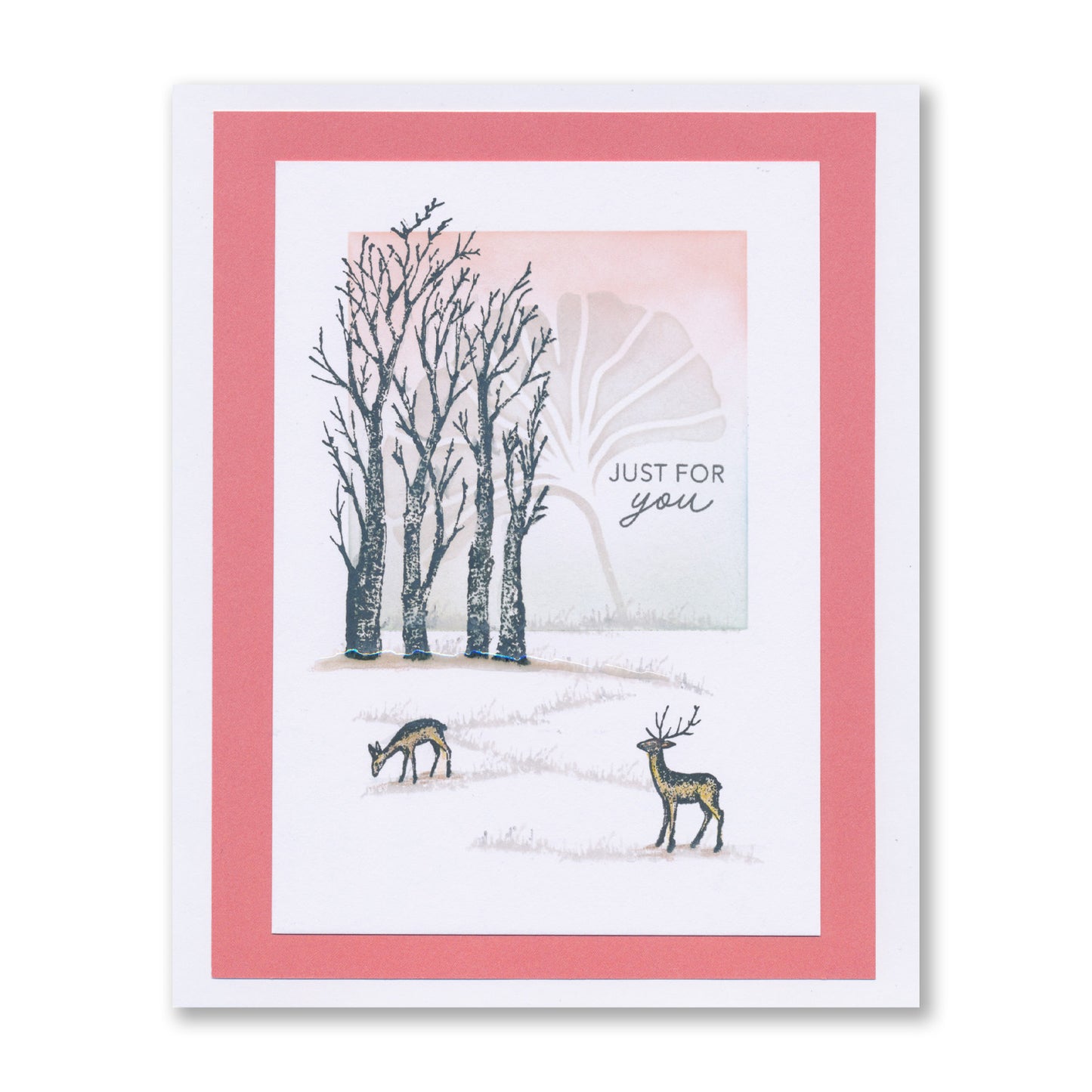 Barbara's Dotted Tree Canopy Scene A4 Square Stamp Set