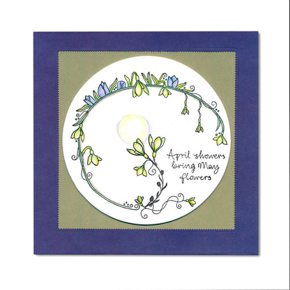Barbara's SHAC Tulips & Snowdrops Framer A5 Square Stamp Set