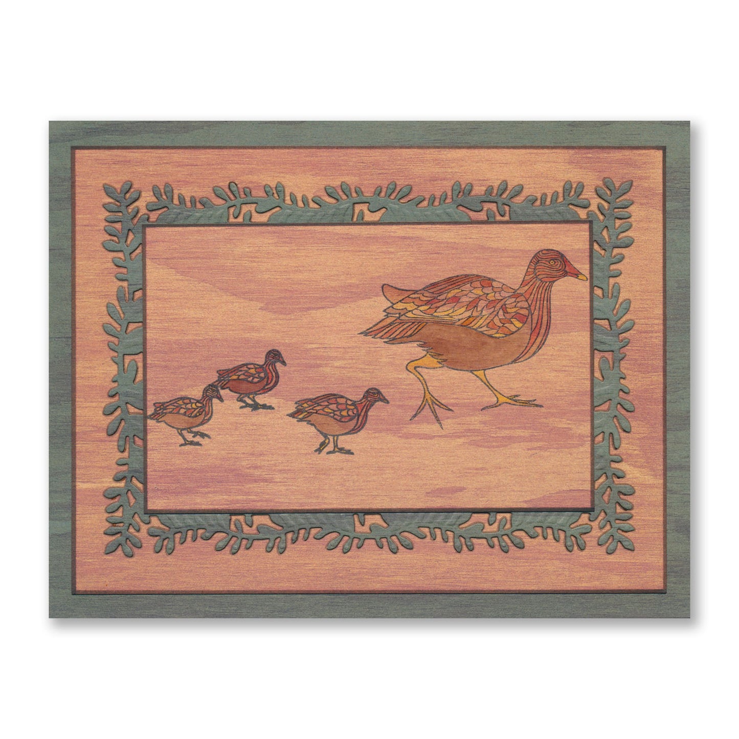 Moorhens A6 Square Stamp & Mask Set