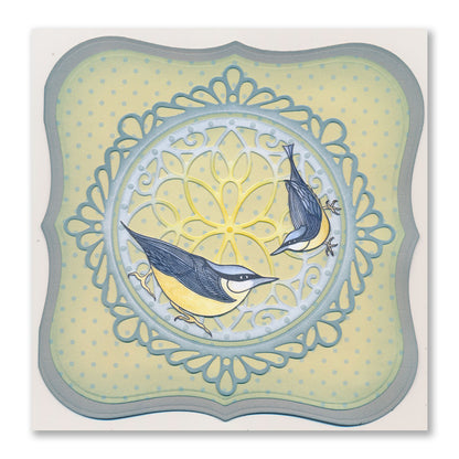 Nuthatches A6 Square Stamp & Mask Set