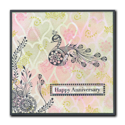 Occasions Sentiments - Happy Anniversary A6 Stamp Set