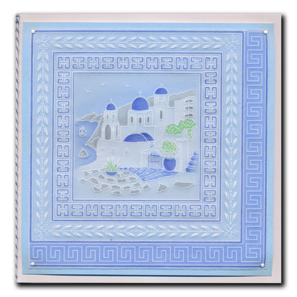 Linda's Santorini Layering Frame A4 Square Groovi Plate
