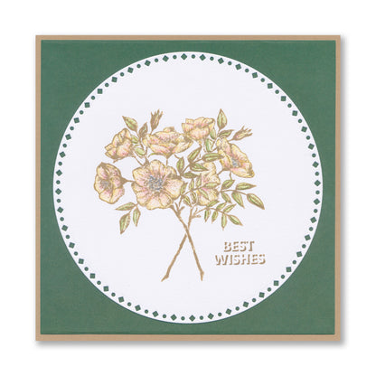 Bijou Dog Rose Posy A6 Stamp Set