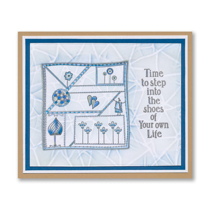 Bijou Doodle Layout Montage A4 Slim Stamp Set