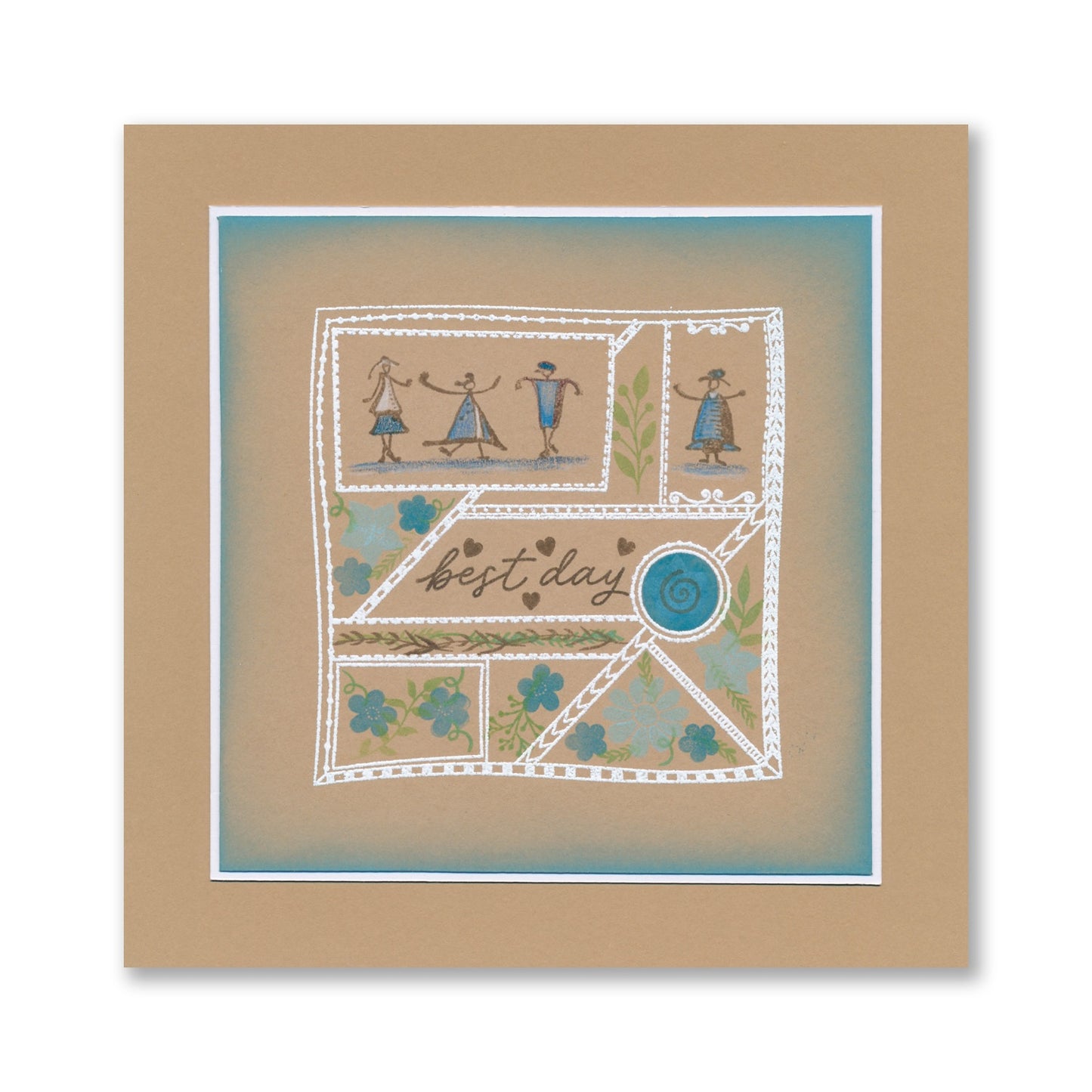 Bijou Doodle Layout Montage A4 Slim Stamp Set