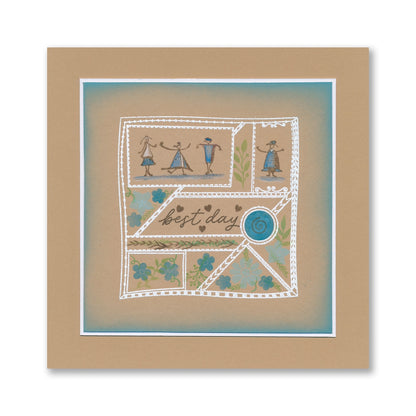 Bijou Doodle Layout Montage A4 Slim Stamp Set