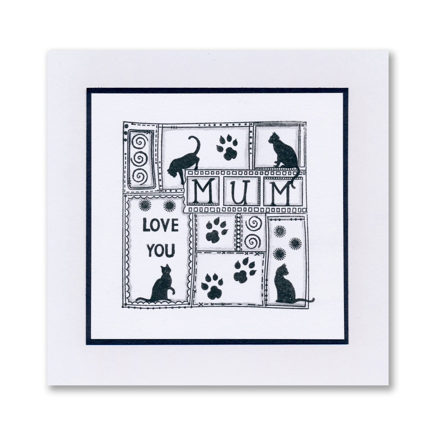 Bijou Doodle Layout Montage A4 Slim Stamp Set