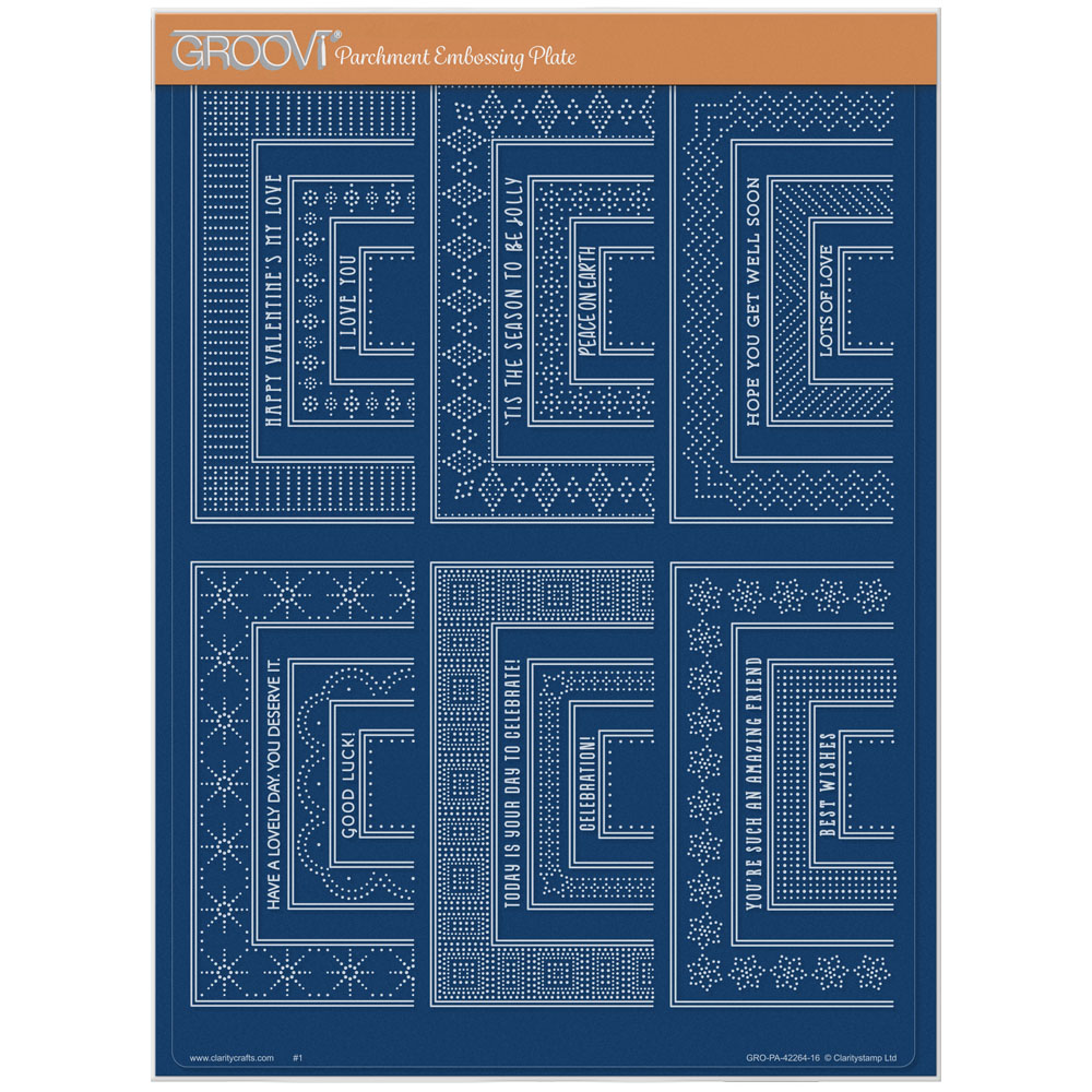 Dotted Lace Semi Square A4 Groovi Plate