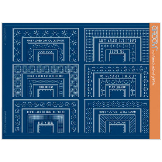 Dotted Lace Semi Square A4 Groovi Plate