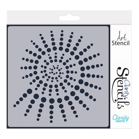 Dotted Spiral 7" x 7" Stencil