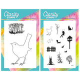 Bird Outline & Garden Miniatures A6 Stamp & Mask Duo