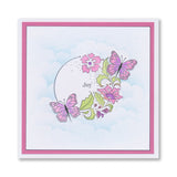 Barbara's Joy - Floral Crescent - Two Way Overlay A6 Stamp Set