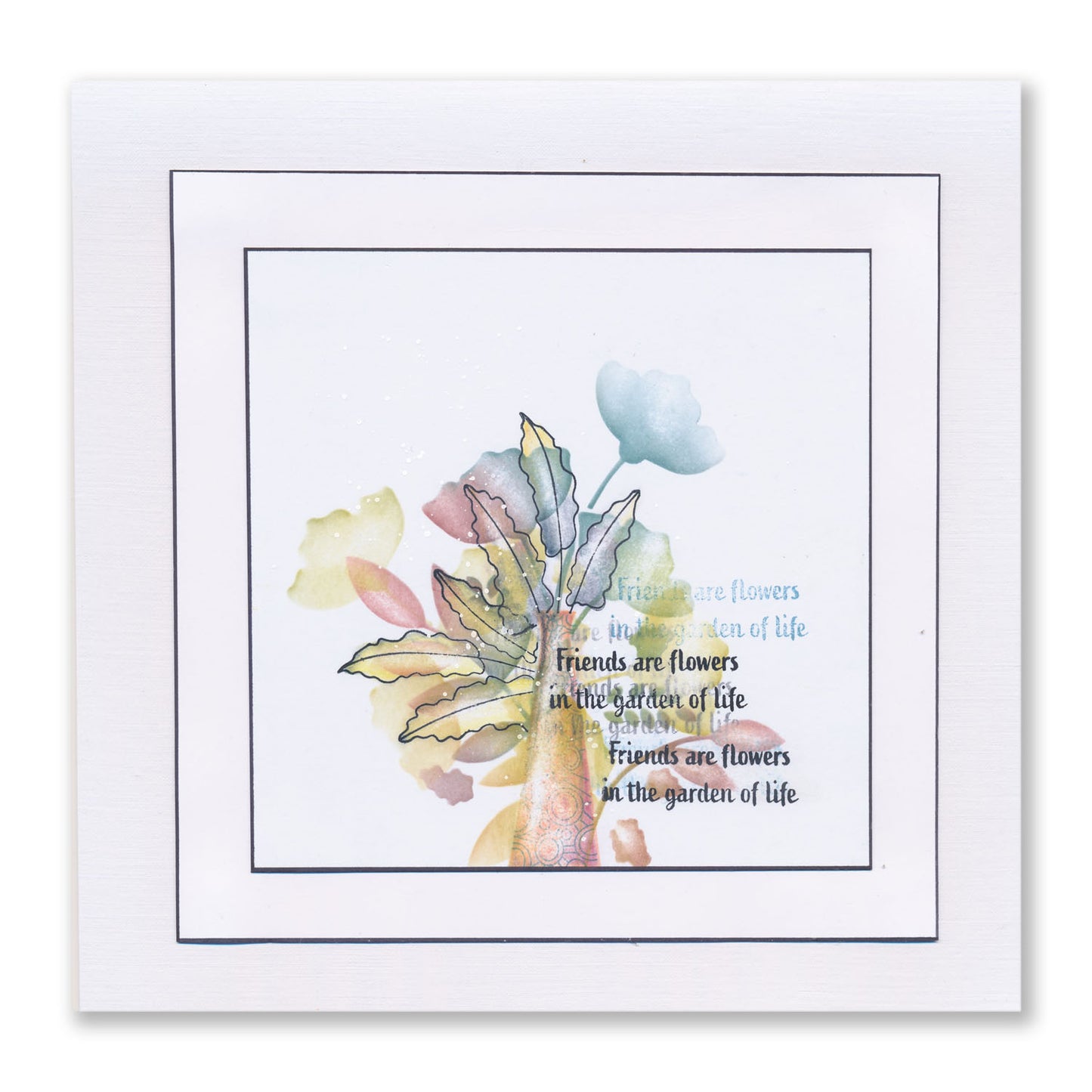 Barbara's SHAC Vases & Foliage A5 Square Stamp & Mask Set