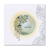 Barbara's Strength - Floral Crescent - Two Way Overlay A6 Stamp Set