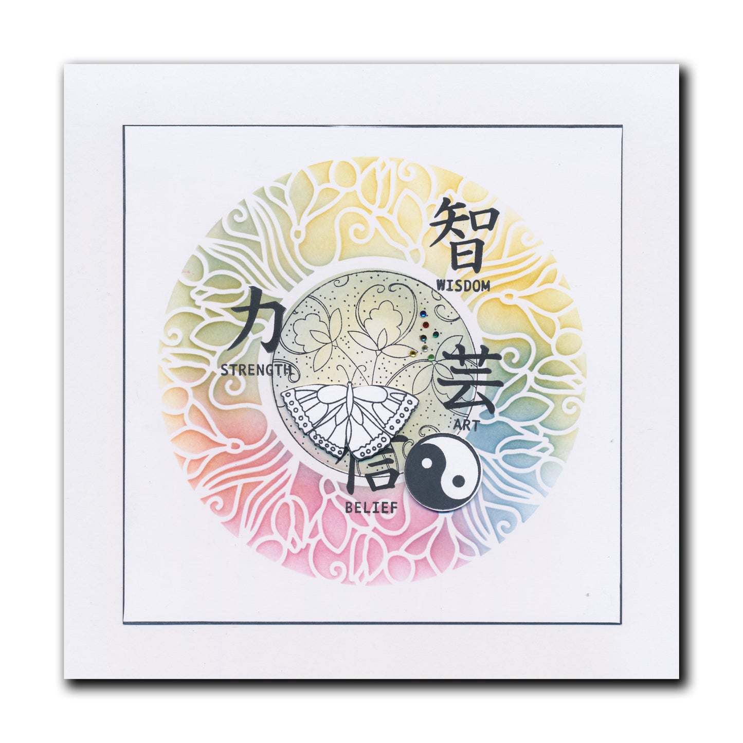 Barbara's SHAC Circular Decorative Frames - Roses, Snowdrops & Leaves 7" x 7" Stencil Trio