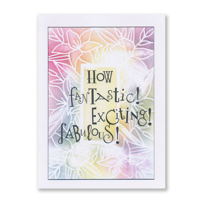 Lilies Rectangle Aperture Frame A5 Stencil