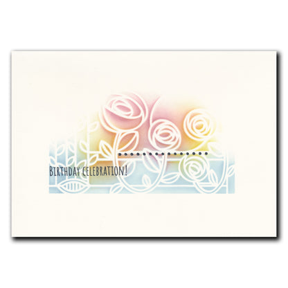 Art Nouveau Bed of Roses & Poppy Fields A5 Stencil Duo