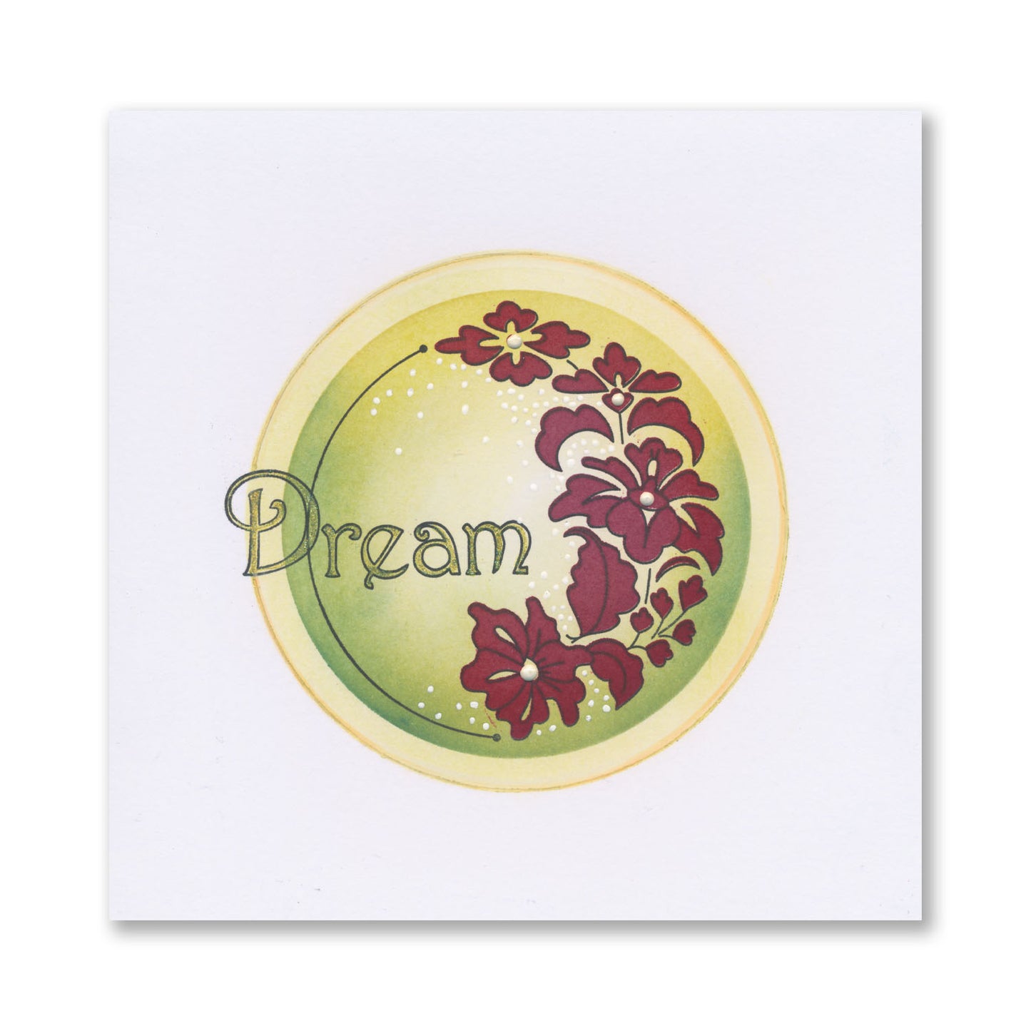 Barbara's Happiness - Floral Crescent - Two Way Overlay A6 Stamp Set