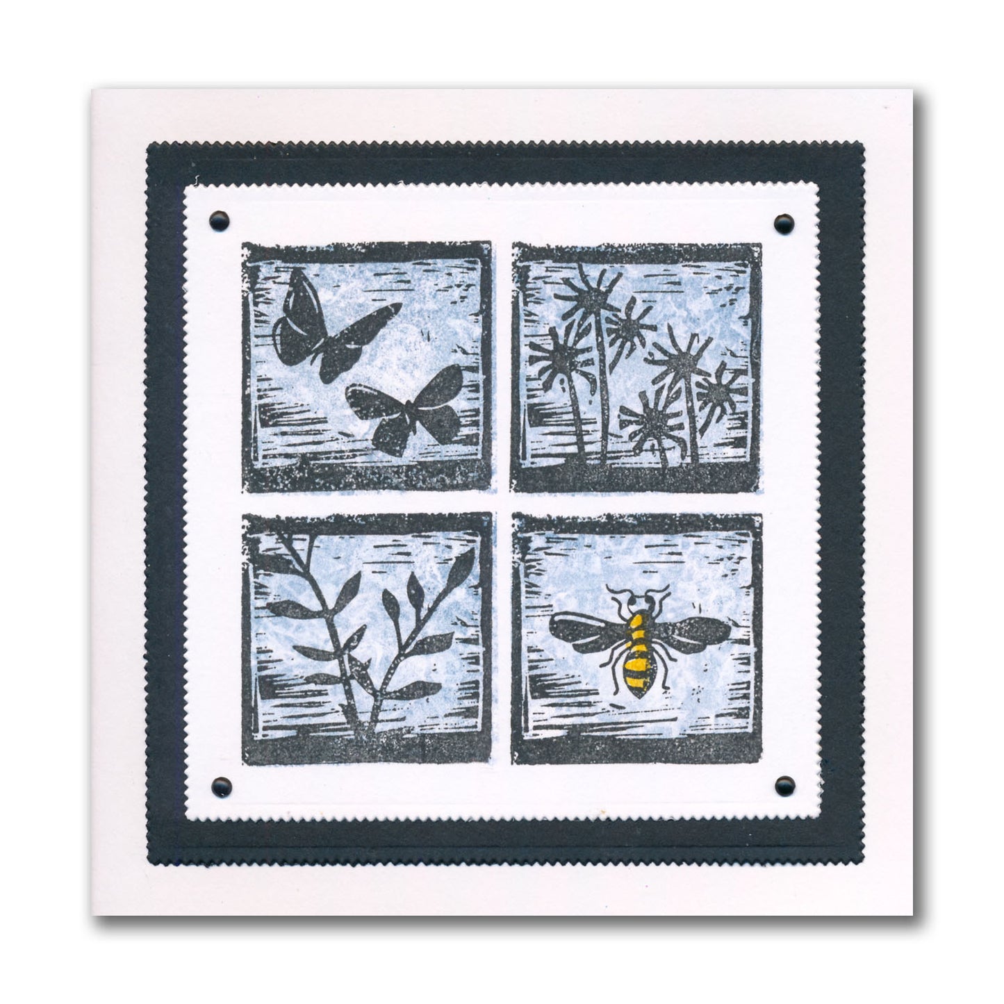 Linocut Mini Sampler A4 Stamp Set